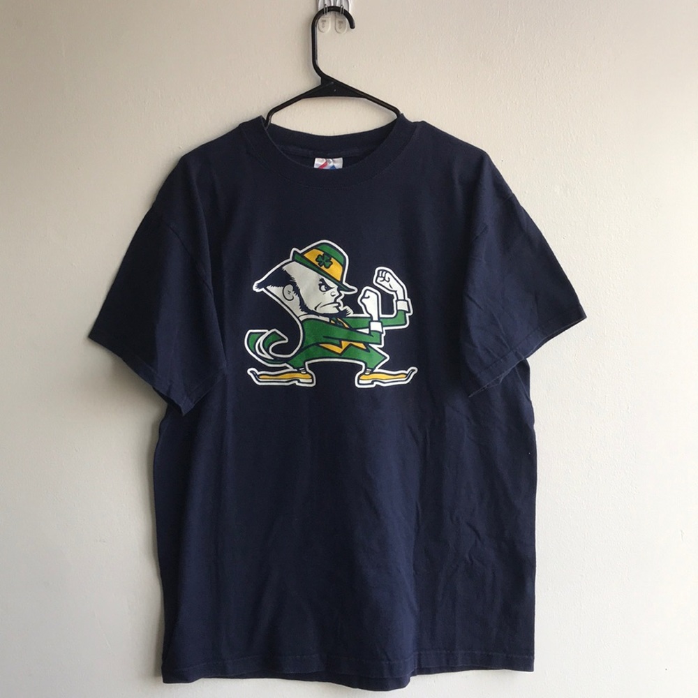Blue Majestic Brand Notre Dame Fighting Irish Tee